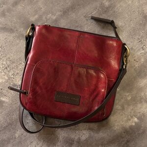 Burgundy Leather Crossbody Bag